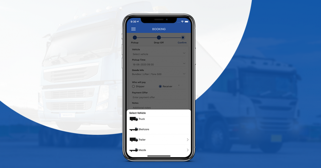 truck booking app in Pakistan